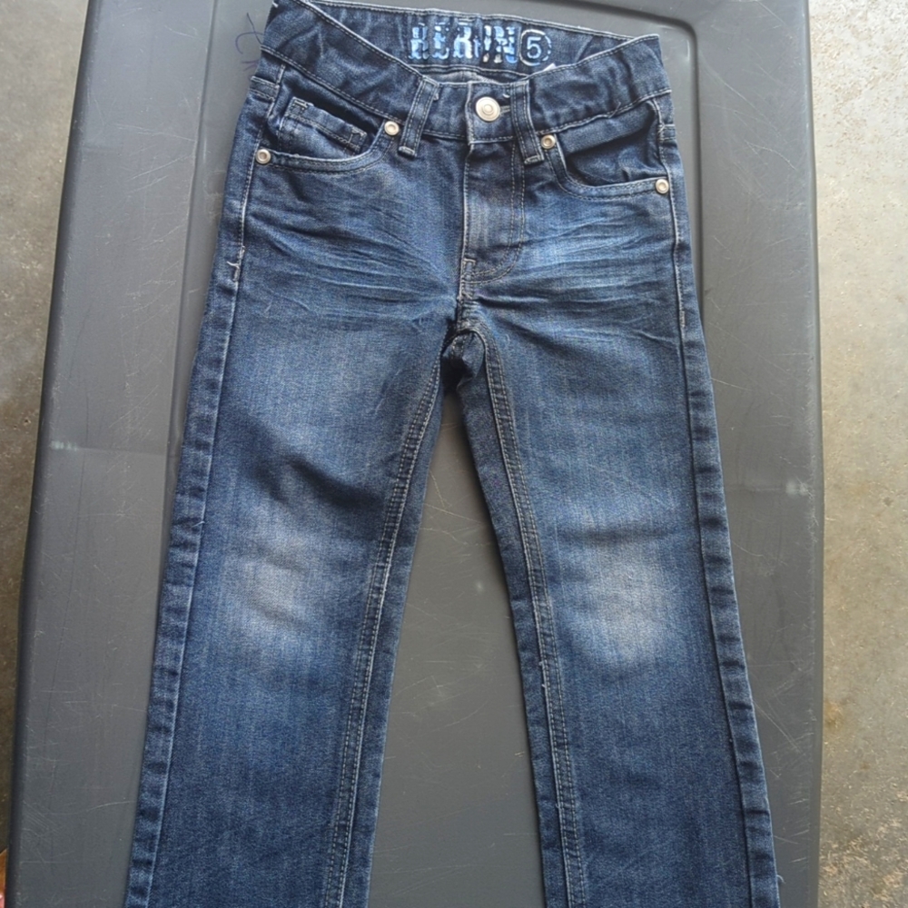 Rerun Size 5 Boys Jeans with adjustable waist.